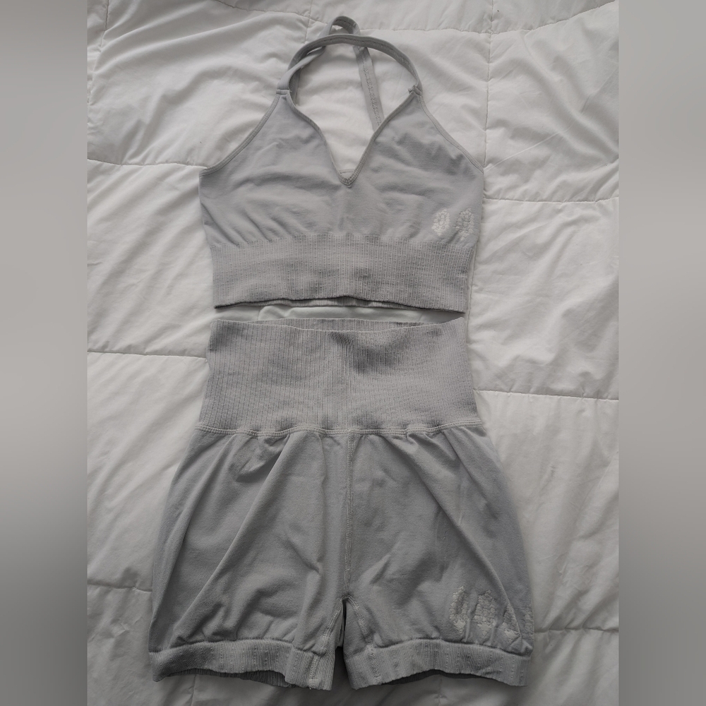 Free People Good Karma Athletic Crop Tank Top and shorts - 2 piece